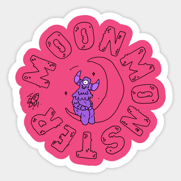 Moonmonster - Moon Sweetie Sticker by gocomedyimprov